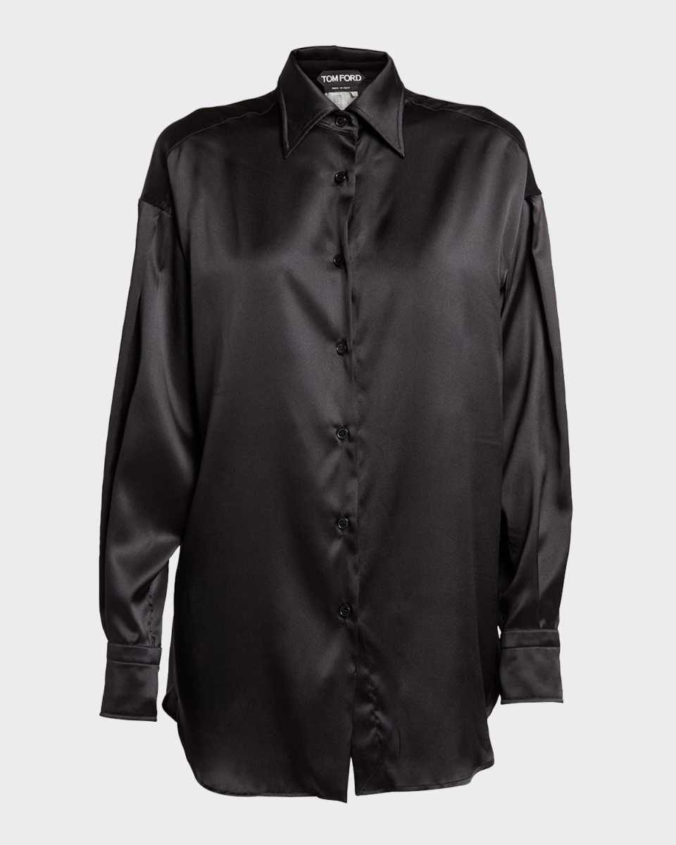Button-Down Silk Shirt